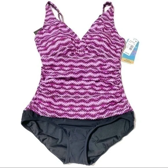 Swim Solutions Women's One Piece Swimsuit-Size 14 - Picture 2 of 7